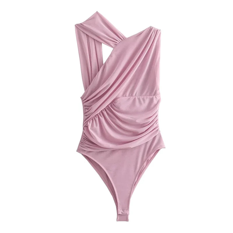 Mesh Tulle Sleeveless Bodysuit