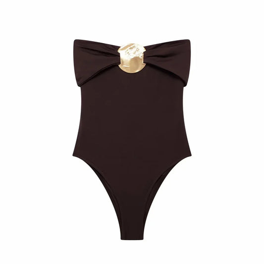 Gold Spacer Tube Top