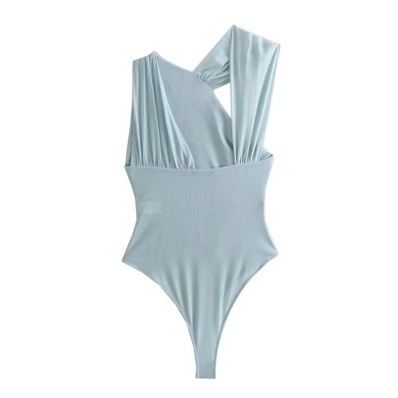 Mesh Tulle Sleeveless Bodysuit